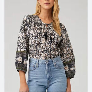 Cleobella hazel top floral Blouse Size Small